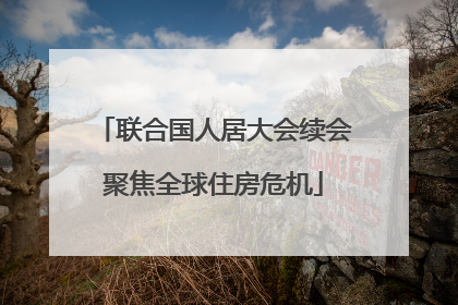 联合国人居大会续会聚焦全球住房危机