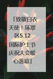 致敬白衣天使！环翠区5.12国际护士节庆祝大会暖心落幕