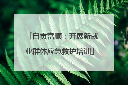 自贡富顺：开展新就业群体应急救护培训