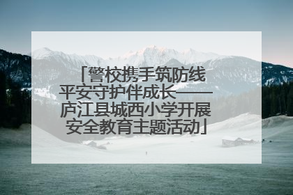 警校携手筑防线 平安守护伴成长——庐江县城西小学开展安全教育主题活动