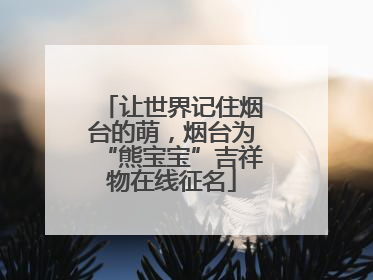 让世界记住烟台的萌，烟台为“熊宝宝”吉祥物在线征名