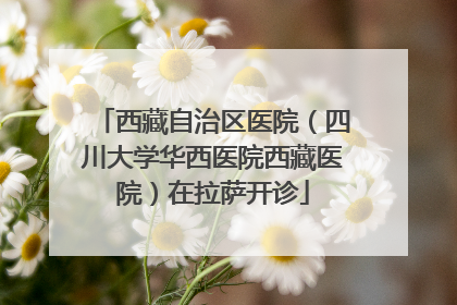 西藏自治区医院（四川大学华西医院西藏医院）在拉萨开诊