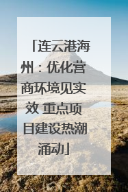 连云港海州：优化营商环境见实效 重点项目建设热潮涌动
