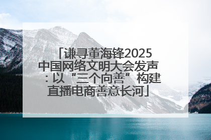 谦寻董海锋2025中国网络文明大会发声：以“三个向善”构建直播电商善意长河