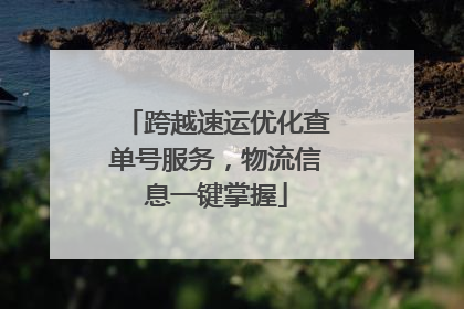 跨越速运优化查单号服务，物流信息一键掌握