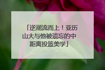 逆潮流而上！亚历山大与他被遗忘的中距离投篮美学