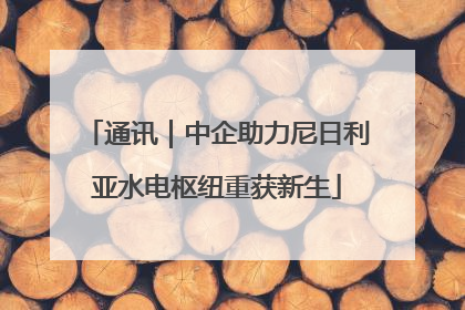 通讯｜中企助力尼日利亚水电枢纽重获新生