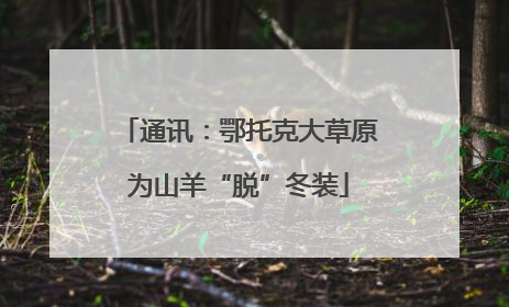 通讯：鄂托克大草原为山羊“脱”冬装
