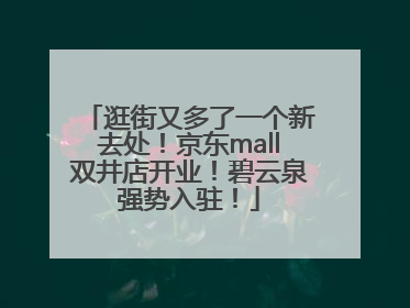逛街又多了一个新去处！京东mall双井店开业！碧云泉强势入驻！