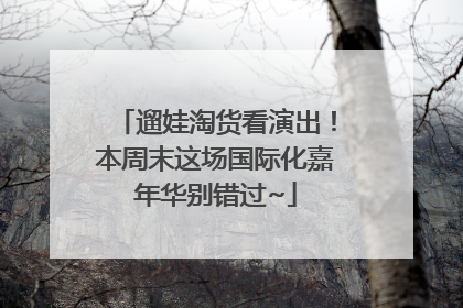 遛娃淘货看演出！本周末这场国际化嘉年华别错过~
