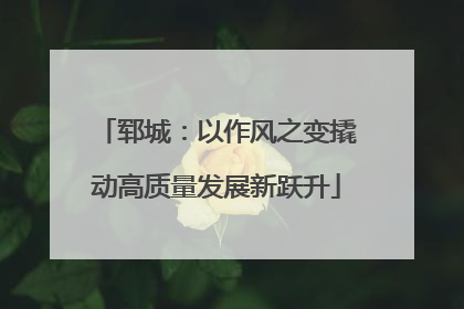 郓城：以作风之变撬动高质量发展新跃升