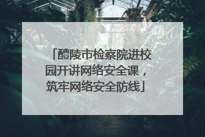 醴陵市检察院进校园开讲网络安全课，筑牢网络安全防线