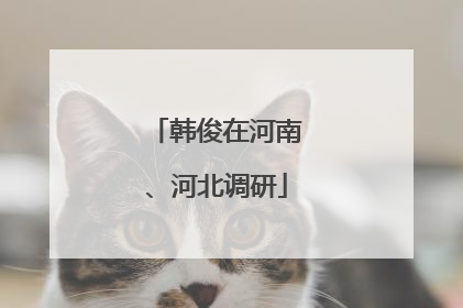 韩俊在河南、河北调研
