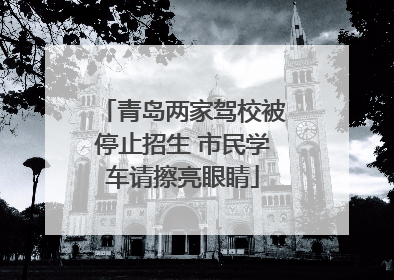 青岛两家驾校被停止招生 市民学车请擦亮眼睛