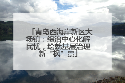 青岛西海岸新区大场镇：综治中心化解民忧，绘就基层治理新“枫”景