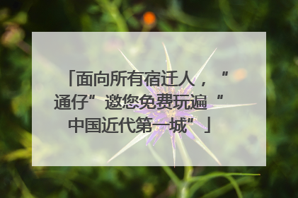 面向所有宿迁人，“通仔”邀您免费玩遍“中国近代第一城”