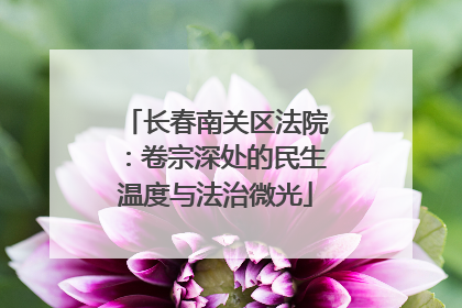长春南关区法院：卷宗深处的民生温度与法治微光