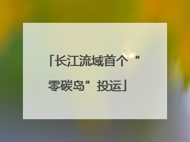 长江流域首个“零碳岛”投运