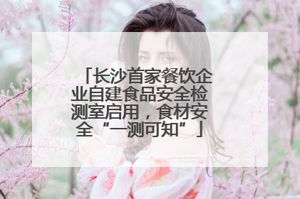 长沙首家餐饮企业自建食品安全检测室启用，食材安全“一测可知”