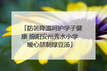 防暑降温呵护学子健康 绵阳安州秀水小学暖心熬制绿豆汤