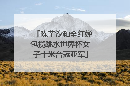 陈芋汐和全红婵包揽跳水世界杯女子十米台冠亚军