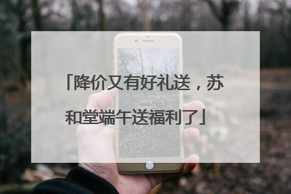 降价又有好礼送，苏和堂端午送福利了