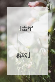 雷军辟谣