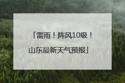 雷雨！阵风10级！山东最新天气预报