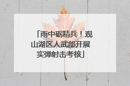 雨中砺精兵！观山湖区人武部开展实弹射击考核