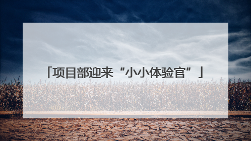 项目部迎来“小小体验官”