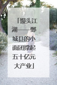 馒头江湖——鄄城县的小面团撑起五十亿元大产业
