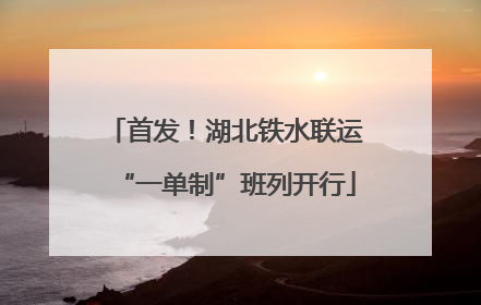 首发！湖北铁水联运“一单制”班列开行