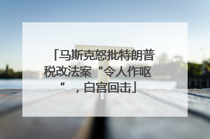 马斯克怒批特朗普税改法案“令人作呕”，白宫回击