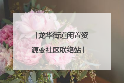 龙华街道闲置资源变社区联络站