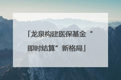 龙泉构建医保基金“即时结算”新格局