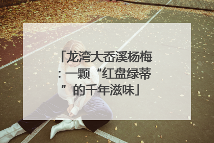 龙湾大岙溪杨梅：一颗“红盘绿蒂”的千年滋味