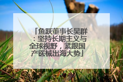 鱼跃董事长吴群：坚持长期主义与全球视野，紧跟国产医械出海大势
