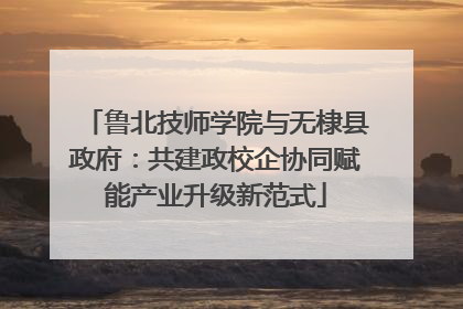 鲁北技师学院与无棣县政府：共建政校企协同赋能产业升级新范式