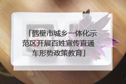 鹤壁市城乡一体化示范区开展百姓宣传直通车形势政策教育
