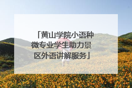 黄山学院小语种微专业学生助力景区外语讲解服务