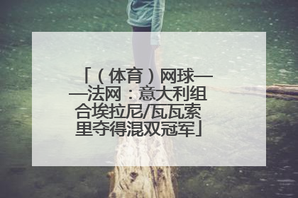 （体育）网球——法网：意大利组合埃拉尼/瓦瓦索里夺得混双冠军