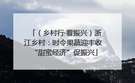 （乡村行·看振兴）浙江乡村：时令果蔬迎丰收 “甜蜜经济”促振兴