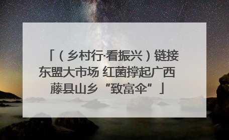 （乡村行·看振兴）链接东盟大市场 红菌撑起广西藤县山乡“致富伞”