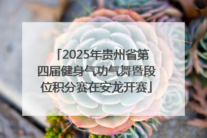 2025年贵州省第四届健身气功气舞暨段位积分赛在安龙开赛
