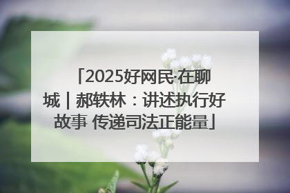 2025好网民·在聊城｜郝轶林：讲述执行好故事 传递司法正能量