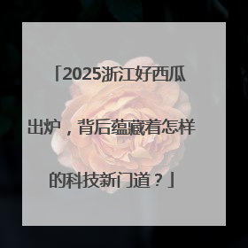 2025浙江好西瓜出炉，背后蕴藏着怎样的科技新门道？