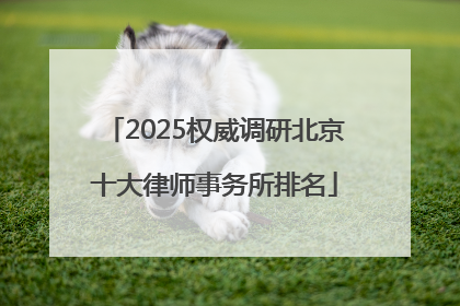 2025权威调研北京十大律师事务所排名