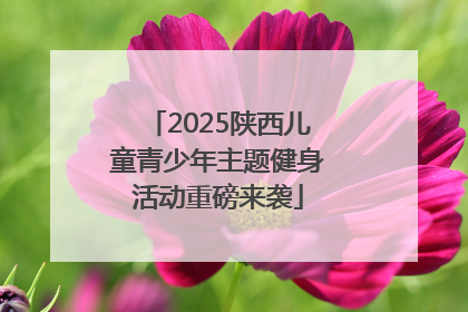 2025陕西儿童青少年主题健身活动重磅来袭