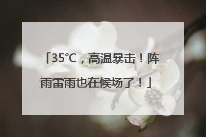 35℃，高温暴击！阵雨雷雨也在候场了！