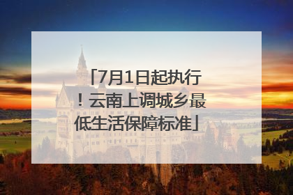 7月1日起执行！云南上调城乡最低生活保障标准